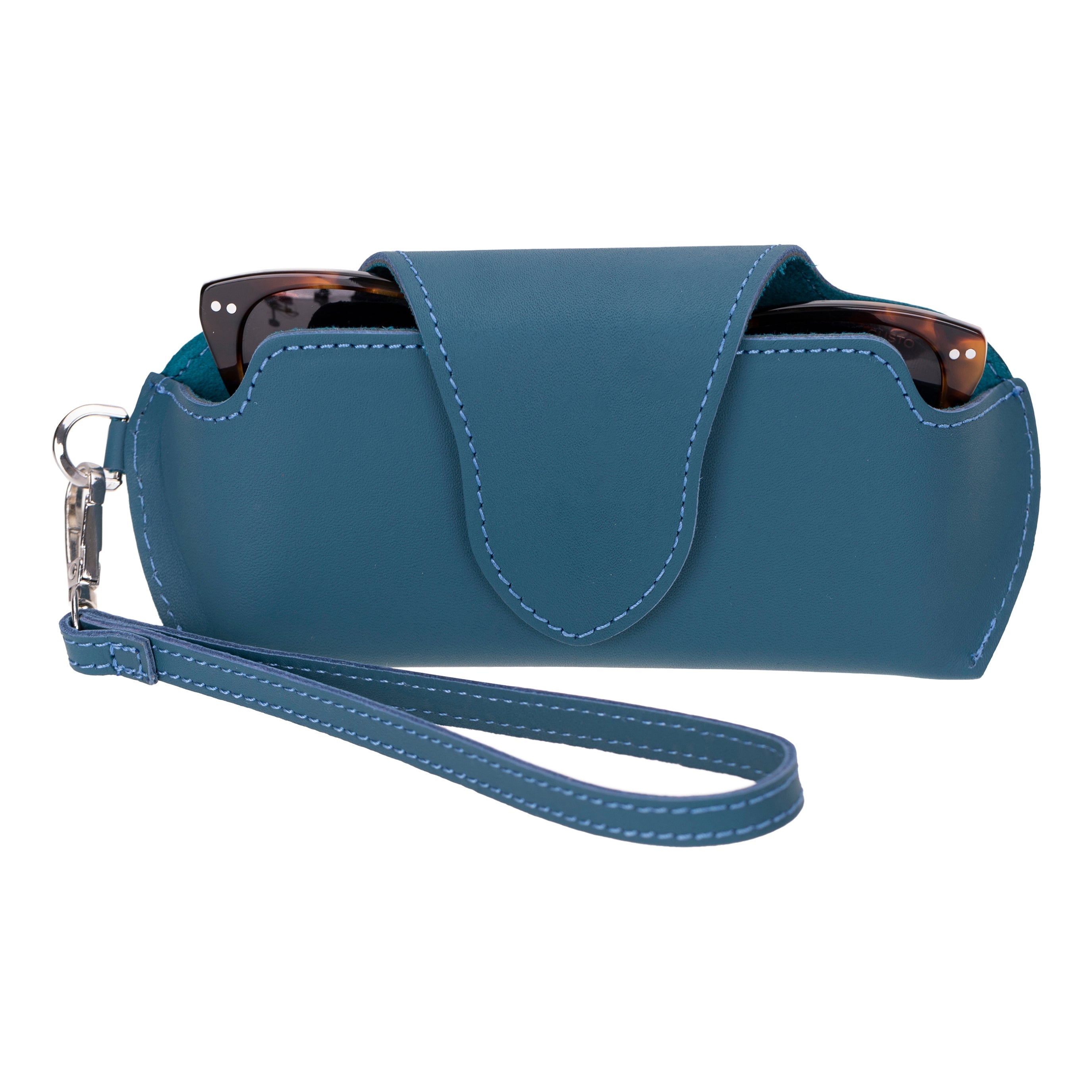 Riviera Leather Glasses Case with Strap